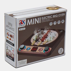 اسباب بازی مینی اجاق گاز باربیکیو برقی 13 قطعه MINI ELECTRIC BBQ OVEN _اسباب بازی لوازم خانگی